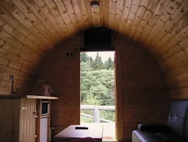 Inside view of a Glamping Pod