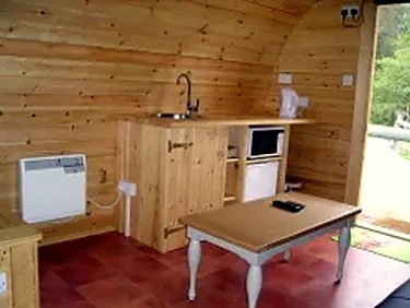 Inside view of a Glamping Pod